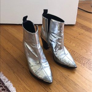 Leather metallic acne studios boots